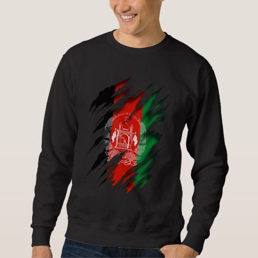 Sweatshirt Drapeau Afghanistan (Devant)