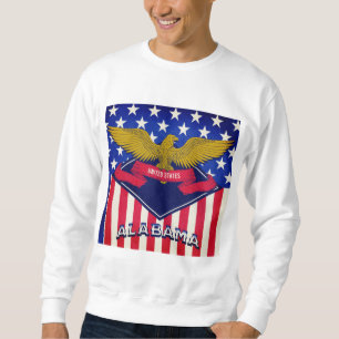 Sweatshirt Drapeau Alabama USA