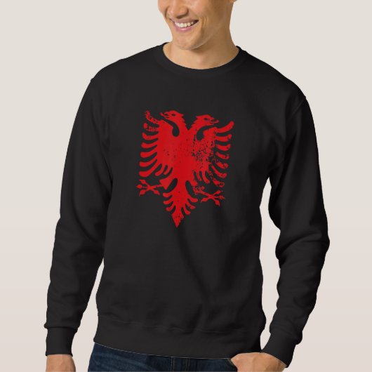 Sweatshirt Drapeau albanais à double tête (Devant)