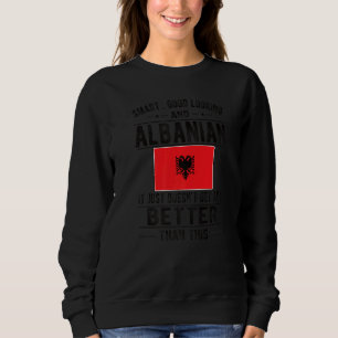 Sweatshirt Drapeau albanais de bonne apparence Albanie racine