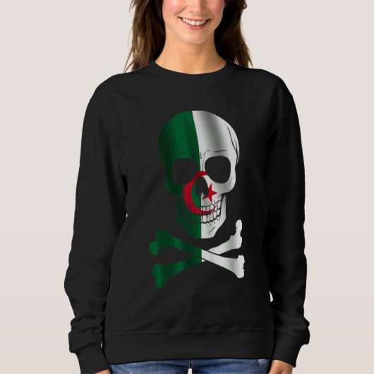 Sweatshirt Drapeau Algérie Drapeau Drapeau Algérie (Devant)