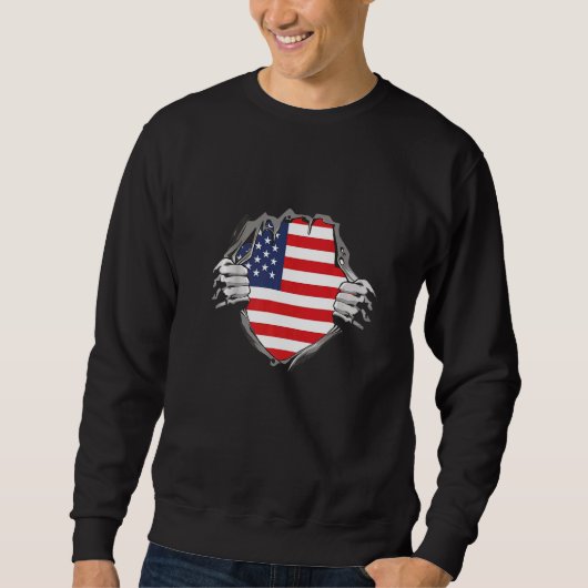 Sweatshirt Drapeau américain (Devant)