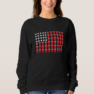 Sweatshirt Drapeau américain 4 juillet Beer Pong Boissons Hom