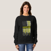 Sweatshirt Drapeau Américain 911 Exploitant Dispatch Er Polic (Devant entier)
