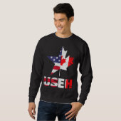 Sweatshirt Drapeau américain américain EH Funny Canada (Devant entier)