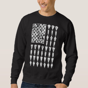 Sweatshirt Drapeau Américain Arrowhead Pour Tout Chasseur Avi