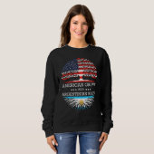 Sweatshirt Drapeau américain avec racines argentines (Devant entier)