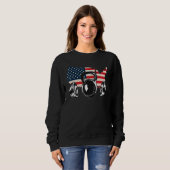 Sweatshirt Drapeau américain Barbell 2 (Devant entier)