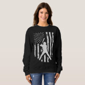 Sweatshirt Drapeau américain Baseball Distressed Top G (Devant entier)