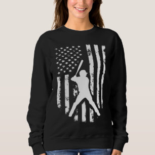 Sweatshirt Drapeau américain Baseball Distressed Top G