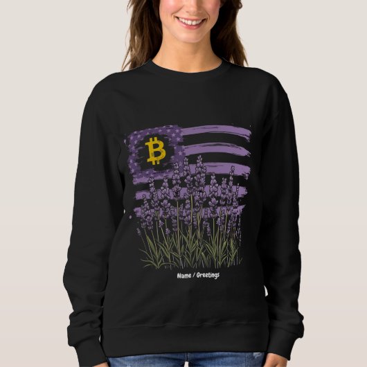 Sweatshirt Drapeau américain Bitcoin BTC Révolution Drôle Cry (Devant)