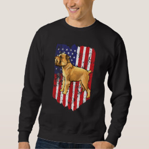 Sweatshirt Drapeau américain Bruxelles Griffon 4 juillet Usa
