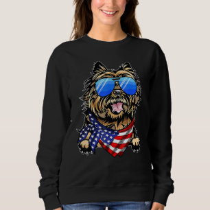 Sweatshirt Drapeau américain Cairn Terrier Usa 4 juillet