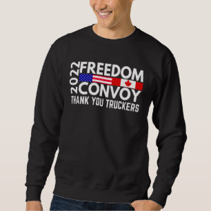 Sweatshirt Drapeau américain Canada Convoi pour la liberté du