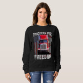 Sweatshirt Drapeau américain Canada Convoi pour la liberté du (Devant entier)