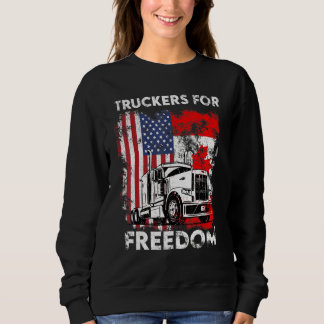 Sweatshirt Drapeau américain Canada Convoi pour la liberté du