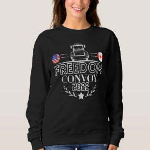 Sweatshirt Drapeau américain Canada Convoi pour la liberté du