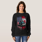 Sweatshirt Drapeau américain Canada Convoi pour la liberté du (Devant entier)