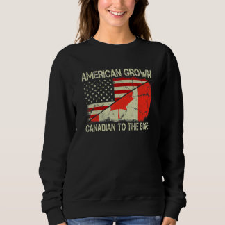 Sweatshirt Drapeau Américain Canadien À L'Oeil Us Canada
