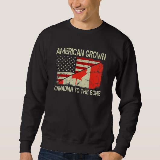 Sweatshirt Drapeau Américain Canadien À L'Oeil Us Canada (Devant)