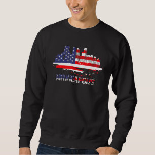Sweatshirt Drapeau américain Cityscape Minneapolis Minnesota