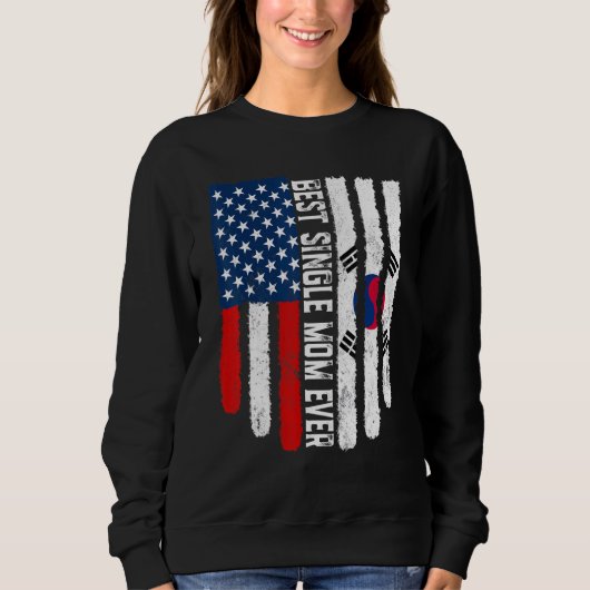 Sweatshirt Drapeau Américain Corée du Sud Drapeau Meilleur si (Devant)