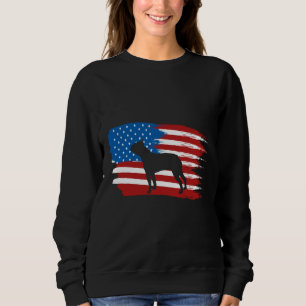 Sweatshirt Drapeau américain de Boston Terrier Chien patrioti