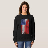 Sweatshirt Drapeau américain de Bowling (Devant entier)
