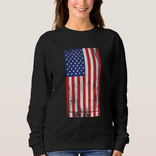 Sweatshirt Drapeau américain de Bowling (Devant)