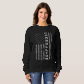 Sweatshirt Drapeau américain de Carrollton Texas (Devant entier)