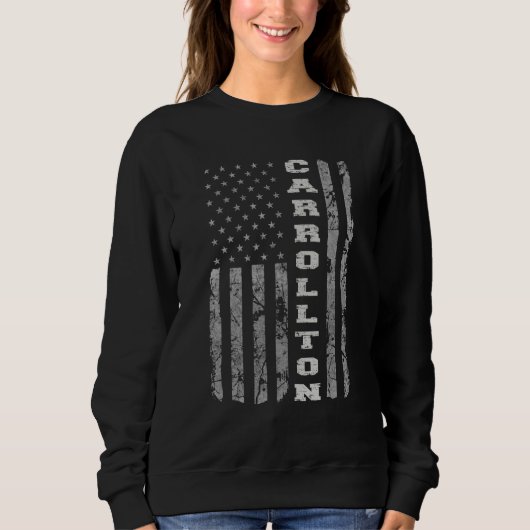 Sweatshirt Drapeau américain de Carrollton Texas (Devant)