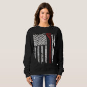 Sweatshirt Drapeau américain de crosse cadeaux (Devant entier)