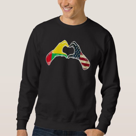 Sweatshirt Drapeau américain de Guinée-Bissau - Drapeau améri (Devant)