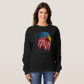 Sweatshirt Drapeau américain de l'aigle (Devant entier)
