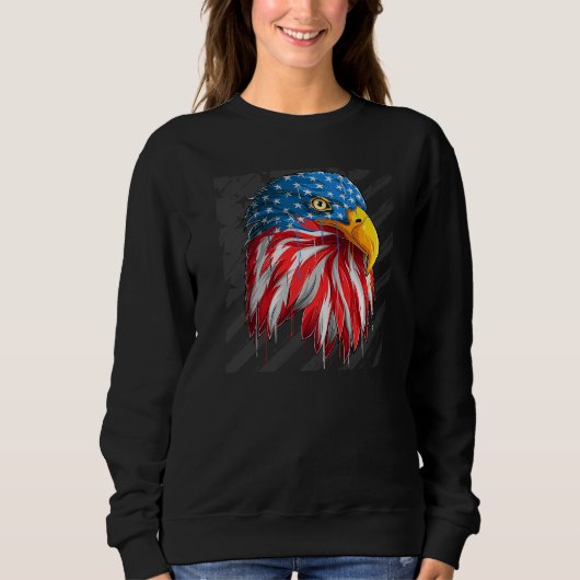Sweatshirt Drapeau américain de l'aigle (Devant)