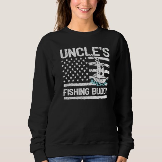 Sweatshirt Drapeau américain de pêche de l'oncle des hommes F (Devant)