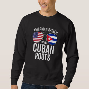 Sweatshirt Drapeau Américain De Racines Cubaines Usa Cuba
