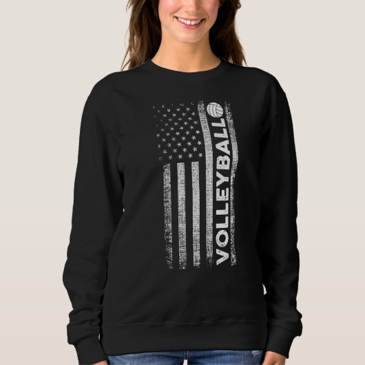Sweatshirt Drapeau américain de volley-ball (Devant)