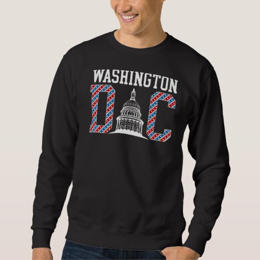 Sweatshirt Drapeau américain de Washington Dc Capitol Hill (Devant)