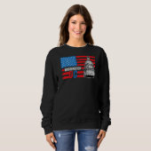 Sweatshirt Drapeau américain de Washington Dc Capitol Hill (Devant entier)