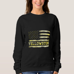 Sweatshirt Drapeau américain de Yellowstone Vintage patriotiq