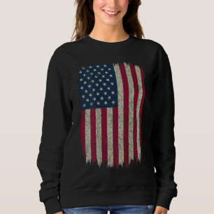 Sweatshirt Drapeau américain design Vintage en détresse sur l