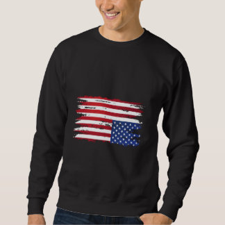 Sweatshirt drapeau américain détresse à l'envers patriotique 