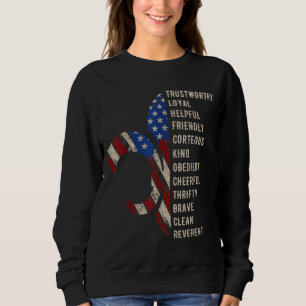 Sweatshirt Drapeau américain digne de confiance utile convivi