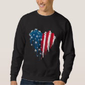 Sweatshirt Drapeau américain Dog Paw (Devant)