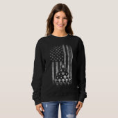 Sweatshirt Drapeau américain du joueur de pool (Devant entier)