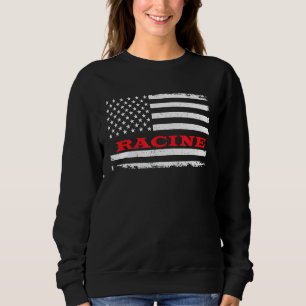 Sweatshirt Drapeau américain du Minnesota Racine Usa Patrioti