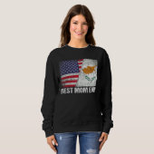 Sweatshirt Drapeau américain et drapeau chypriote Meilleure f (Devant entier)