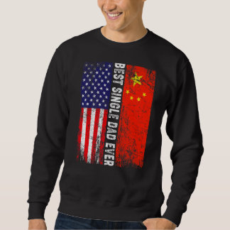 Sweatshirt Drapeau américain et drapeau de la Chine meilleur 
