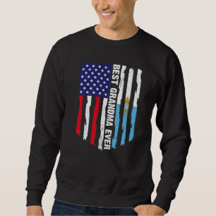Sweatshirt Drapeau américain et drapeau de Saint-Marin Meille